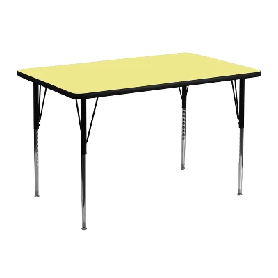 Flash Furniture 30''W X 48''L Rectangular Thermal Laminate Activity Table - Standard Height Adjustable Legs 11 Flash Furniture 30''W X 48''L Rectangular Thermal Laminate Activity Table - Standard Height Adjustable Legs - Image 11