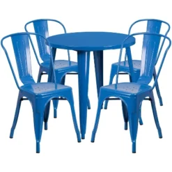 Flash Furniture Commercial Grade 30" Round Metal Indoor-Outdoor Table Set With 4 Cafe Chairs 12 Flash Furniture Commercial Grade 30" Round Metal Indoor-Outdoor Table Set With 4 Cafe Chairs -Furniture GUEST c2ef0843 04be 4c66 8577 81f7ed1d9050