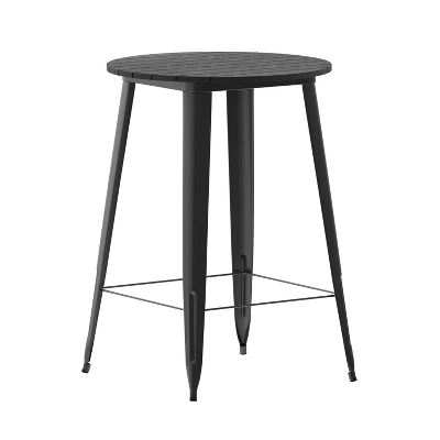 Flash Furniture Declan Commercial Indoor/Outdoor Bar Top Table, 30" Round All Weather Poly Resin Top With Steel Base 13 Flash Furniture Declan Commercial Indoor/Outdoor Bar Top Table, 30" Round All Weather Poly Resin Top With Steel Base - Image 13