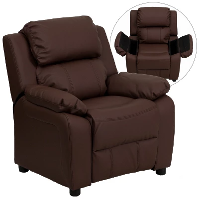 Flash Furniture Deluxe Padded Contemporary Kids Recliner With Storage Arms 17 Flash Furniture Deluxe Padded Contemporary Kids Recliner With Storage Arms - Image 17