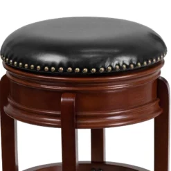 Flash Furniture 24'' High Backless Wood Counter Height Stool With Carved Apron And LeatherSoftSoft Swivel Seat 14 Flash Furniture 24'' High Backless Wood Counter Height Stool With Carved Apron And LeatherSoftSoft Swivel Seat -Furniture GUEST c44d43d6 2591 49cd a3bd b1c466c8db1e