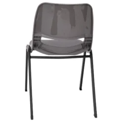 Flash Furniture HERCULES Series 661 Lb. Capacity Gray Ergonomic Shell Stack Chair With Black Frame And 16'' Seat Height, Set Of 5 -Furniture GUEST c4a98738 ae06 4604 94f6 b8eaa2367a54