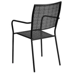Flash Furniture Commercial Grade Indoor-Outdoor Steel Patio Arm Chair With Square Back -Furniture GUEST c5b5056d 7eee 4915 86c3 d3c5d14ff302