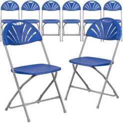 Flash Furniture 8 Pack HERCULES Series 650 Lb. Capacity Plastic Fan Back Folding Chair -Furniture GUEST c652aba0 9d70 4fb4 b8f6 6415202ef5ce