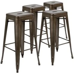 Flash Furniture 30" High Metal Indoor Bar Stool - Stackable Set Of 4 -Furniture GUEST c674cd86 3266 4a6c 903b 977c522923b3