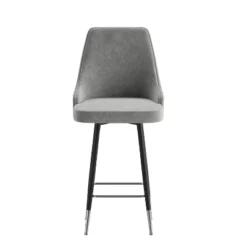 Flash Furniture Commercial Gray LeatherSoft Counter Height Stools With Chrome Accents - 2 Pack 19 Flash Furniture Commercial Gray LeatherSoft Counter Height Stools With Chrome Accents - 2 Pack -Furniture GUEST c6bd18af 6f1f 48ca 9e50 c3fa26c3ab6b