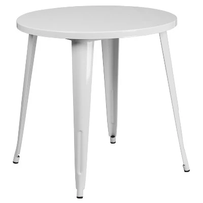 Flash Furniture Commercial Grade 30" Round Metal Indoor-Outdoor Table 10 Flash Furniture Commercial Grade 30" Round Metal Indoor-Outdoor Table - Image 10