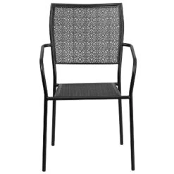 Flash Furniture Commercial Grade Indoor-Outdoor Steel Patio Arm Chair With Square Back -Furniture GUEST c714b980 f83b 46b3 a73b 3aa5eeb445c9