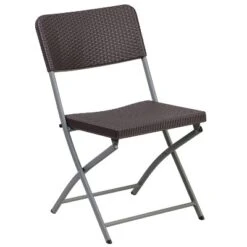 Flash Furniture 2 Pack HERCULES Series Brown Rattan Plastic Folding Chair With Gray Frame 13 Flash Furniture 2 Pack HERCULES Series Brown Rattan Plastic Folding Chair With Gray Frame -Furniture GUEST c85092f8 b8cb 41b3 9cf4 83e4c53fb402