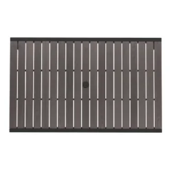 Flash Furniture Lark Outdoor Dining Table With Synthetic Gray Wash Teak Poly Slats - 30" X 48" Steel Framed Restaurant Table With Umbrella Holder Hole 14 Flash Furniture Lark Outdoor Dining Table With Synthetic Gray Wash Teak Poly Slats - 30" X 48" Steel Framed Restaurant Table With Umbrella Holder Hole -Furniture GUEST c9519d4b 5648 4c0b a902 2cdf8aade4c1