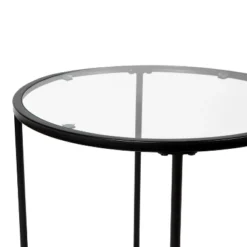 Flash Furniture Astoria Collection Round End Table - Modern Clear Glass Accent Table With Matte Black Frame 10 Flash Furniture Astoria Collection Round End Table - Modern Clear Glass Accent Table With Matte Black Frame -Furniture GUEST c98ed2f2 4b89 42c2 a2d9 44699e879e21