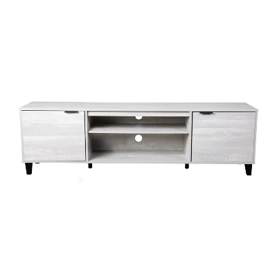 Flash Furniture Nelson 70" Mid Century Modern TV Stand For Up To 60" TV's With Adjustable Shelves And Dual Storage Compartments, Gray 2 Flash Furniture Nelson 70" Mid Century Modern TV Stand For Up To 60" TV's With Adjustable Shelves And Dual Storage Compartments, Gray - Image 2