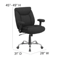 Flash Furniture HERCULES Series 24/7 Intensive Use Big & Tall 500 Lb. Rated Executive Swivel Ergonomic Office Chair With Loop Arms 13 Flash Furniture HERCULES Series 24/7 Intensive Use Big & Tall 500 Lb. Rated Executive Swivel Ergonomic Office Chair With Loop Arms -Furniture GUEST ca02c7f6 1c79 4186 a5cb f2e3b3bdf35c