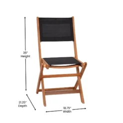 Flash Furniture 2PK All-Weather Acacia Wood Folding Bistro Chairs-Mesh Back/Seat-Natural/Black 15 Flash Furniture 2PK All-Weather Acacia Wood Folding Bistro Chairs-Mesh Back/Seat-Natural/Black -Furniture GUEST ca903ccb 0c22 42ab 93fc 43860ed6659f