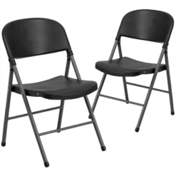 Flash Furniture 2 Pack HERCULES Series 330 Lb. Capacity Plastic Folding Chair With Charcoal Frame 25 Flash Furniture 2 Pack HERCULES Series 330 Lb. Capacity Plastic Folding Chair With Charcoal Frame -Furniture GUEST cb3740aa 75bd 4672 9199 198bb5a32fdf