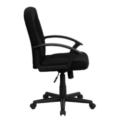 Mid-Back Black Fabric Executive Swivel Office Chair With Nylon Arms Black - Flash Furniture