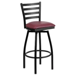 Flash Furniture Black Ladder Back Swivel Metal Barstool -Furniture GUEST cbdb8f26 4a17 4721 985e e85cc822f75c