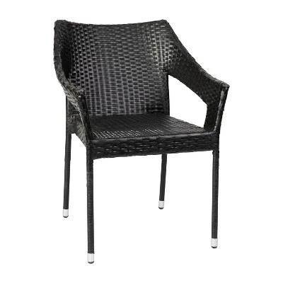 Flash Furniture Ethan Set Of 2 Commercial Grade Stacking Patio Chairs, All Weather PE Rattan Wicker Patio Dining Chairs 11 Flash Furniture Ethan Set Of 2 Commercial Grade Stacking Patio Chairs, All Weather PE Rattan Wicker Patio Dining Chairs - Image 11
