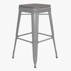 Flash Furniture Cierra Set Of 4 Commercial Grade 30" High Backless Metal Indoor Bar Height Stools With All-Weather Poly Resin Seats -Furniture GUEST cc8d34e1 1ffc 494c 9f21 1b32bd7f6a3a