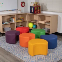 Flash Furniture Soft Seating Flexible Moon For Classrooms And Daycares - 12" Seat Height 16 Flash Furniture Soft Seating Flexible Moon For Classrooms And Daycares - 12" Seat Height -Furniture GUEST ce82c09e 4838 4f33 b26e 5035b19f4dd6