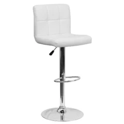 Flash Furniture Contemporary Quilted Vinyl Adjustable Height Barstool With Chrome Base -Furniture GUEST cf104406 ca88 49e2 b7fe 33717d8c17b6