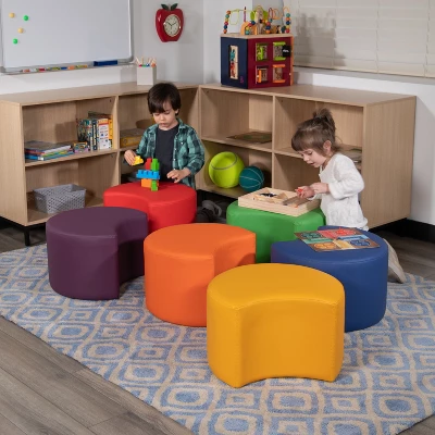 Flash Furniture Soft Seating Flexible Moon For Classrooms And Daycares - 12" Seat Height 4 Flash Furniture Soft Seating Flexible Moon For Classrooms And Daycares - 12" Seat Height - Image 4