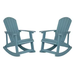 Flash Furniture Savannah All-Weather Poly Resin Wood Adirondack Rocking Chair With Rust Resistant Stainless Steel Hardware - Set Of 2 24 Flash Furniture Savannah All-Weather Poly Resin Wood Adirondack Rocking Chair With Rust Resistant Stainless Steel Hardware - Set Of 2 -Furniture GUEST cf8a65d6 c56c 4737 a8c2 076b7b417d6c