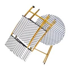 Flash Furniture Rouen Three Piece Folding French Bistro Set In PE Rattan With Metal Frames For Indoor And Outdoor Use 24 Flash Furniture Rouen Three Piece Folding French Bistro Set In PE Rattan With Metal Frames For Indoor And Outdoor Use -Furniture GUEST cfb3ff7e 1e1b 440c b1c5 f1ec361496c8