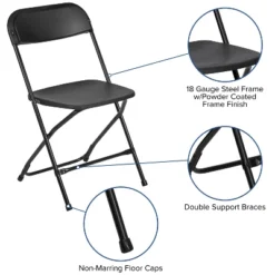 Flash Furniture Hercules™ Series Plastic Folding Chair - 6 Pack 650LB Weight Capacity -Furniture GUEST d061728d 3cb2 4ac0 887c 7ccb3a1d5614