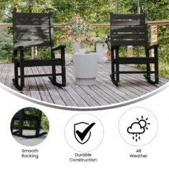 Flash Furniture Manchester Set Of 2 Contemporary Rocking Chairs, All-Weather HDPE Indoor/Outdoor Rockers 18 Flash Furniture Manchester Set Of 2 Contemporary Rocking Chairs, All-Weather HDPE Indoor/Outdoor Rockers -Furniture GUEST d06cc951 26f8 4d34 8844 57a38bcb86d4