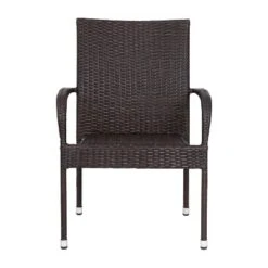 Flash Furniture Maxim Indoor/Outdoor Wicker Dining Chairs With Fade & Weather-Resistant Steel Frames For Patio And Deck -Furniture GUEST d0808ca2 3aed 4093 a698 486e1c08a2d6