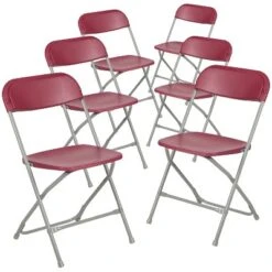 Flash Furniture Hercules™ Series Plastic Folding Chair - 6 Pack 650LB Weight Capacity -Furniture GUEST d157f7e7 a1a2 478f a889 3f22490bdcdf