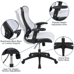 Flash Furniture High Back Designer Mesh Executive Swivel Ergonomic Office Chair With Adjustable Arms 18 Flash Furniture High Back Designer Mesh Executive Swivel Ergonomic Office Chair With Adjustable Arms -Furniture GUEST d295ee98 34eb 4d2b 9ac0 c227e1a0cd22