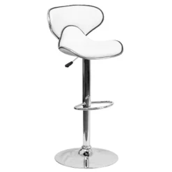 Flash Furniture Contemporary Cozy Mid-Back Vinyl Adjustable Height Barstool With Chrome Base 31 Flash Furniture Contemporary Cozy Mid-Back Vinyl Adjustable Height Barstool With Chrome Base -Furniture GUEST d2acb62c 51fd 436b a322 f44cee7c7fb0