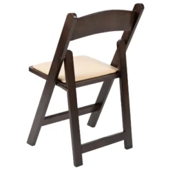 Flash Furniture HERCULES Series Chocolate Wood Folding Chair With Vinyl Padded Seat -Furniture GUEST d2b595e8 5a47 46ce b0a3 7436f147c476
