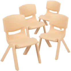 Flash Furniture 4 Pack Plastic Stackable School Chairs With 10.5" Seat Height -Furniture GUEST d2c01ef5 7e63 4347 9e8b ea63271d896c