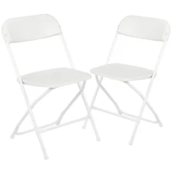Flash Furniture Hercules™ Series Plastic Folding Chair - 2 Pack 650LB Weight Capacity -Furniture GUEST d3307c77 301d 49c8 aed6 19cf1fb5cd63
