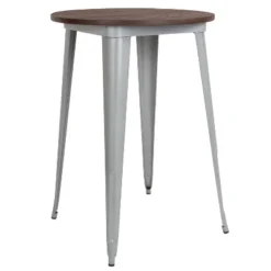 Flash Furniture 30" Round Metal Indoor Bar Height Table With Rustic Wood Top -Furniture GUEST d3d9183e 53e3 4e3a bd60 1ebcbc81836b