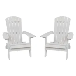 Flash Furniture Set Of 2 Charlestown All-Weather Poly Resin Folding Adirondack Chair 31 Flash Furniture Set Of 2 Charlestown All-Weather Poly Resin Folding Adirondack Chair -Furniture GUEST d3ed5437 c976 4c7e b373 68c68779dffd