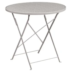 Flash Furniture Oia Commercial Grade 30" Round Indoor-Outdoor Steel Folding Patio Table -Furniture GUEST d49a642b 30ae 43c7 8467 aefb296bc953