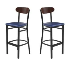 Flash Furniture Wright Set Of 2 Commercial Grade Barstools With 500 LB. Capacity Steel Frame, Solid Wood Seat, And Boomerang Back 32 Flash Furniture Wright Set Of 2 Commercial Grade Barstools With 500 LB. Capacity Steel Frame, Solid Wood Seat, And Boomerang Back -Furniture GUEST d53be36a 822c 4e18 a9f6 f8aedd62e58f