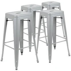 Flash Furniture 30" High Metal Indoor Bar Stool - Stackable Set Of 4 -Furniture GUEST d5cc582c d065 41a8 bbe0 4a6634845e7a