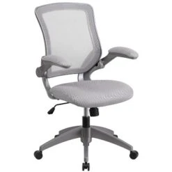 Flash Furniture Mid-Back Mesh Swivel Ergonomic Task Office Chair With Gray Frame And Flip-Up Arms -Furniture GUEST d64c3a3d 592f 4e44 a7d7 ccd1ec705fad