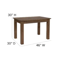 Flash Furniture 46" X 30" Rectangular Solid Pine Farm Dining Table -Furniture GUEST d6ca9b25 7965 4b6b a157 b68378b3b2d1