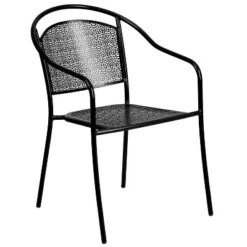 Flash Furniture Commercial Grade Indoor-Outdoor Steel Patio Arm Chair With Round Back -Furniture GUEST d6d8ec30 1144 41ec 9386 feb31c456db5