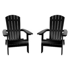 Flash Furniture Set Of 2 Charlestown All-Weather Poly Resin Folding Adirondack Chair 33 Flash Furniture Set Of 2 Charlestown All-Weather Poly Resin Folding Adirondack Chair -Furniture GUEST d70143d4 1784 4645 ad4d 183ba444d608