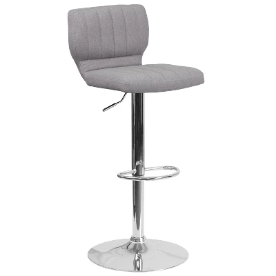 Flash Furniture Contemporary Vinyl Adjustable Height Barstool With Vertical Stitch Back And Chrome Base 10 Flash Furniture Contemporary Vinyl Adjustable Height Barstool With Vertical Stitch Back And Chrome Base - Image 10
