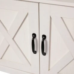 Flash Furniture Wyatt 60" Modern Farmhouse Tall TV Console Cabinet With Storage Cabinets And Shelves For TV's Up To 60" -Furniture GUEST d8425f0a e172 42af 8066 c94a77266182