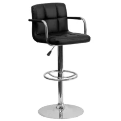 Flash Furniture Contemporary Quilted Vinyl Adjustable Height Barstool With Arms And Chrome Base 32 Flash Furniture Contemporary Quilted Vinyl Adjustable Height Barstool With Arms And Chrome Base -Furniture GUEST d8e0cbab 1022 4c29 a87e 367d7b12092d