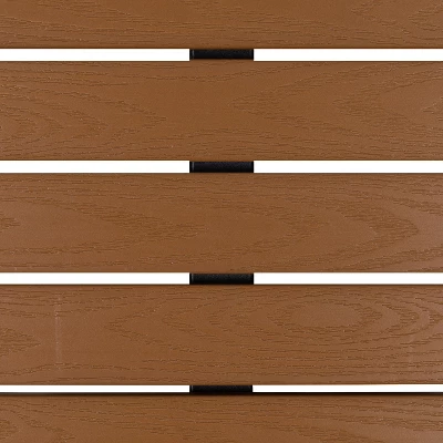 Flash Furniture Outdoor Patio Bistro Dining Table With Faux Teak Poly Slats, 30" Square 6 Flash Furniture Outdoor Patio Bistro Dining Table With Faux Teak Poly Slats, 30" Square - Image 6